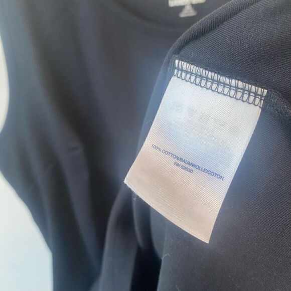 Lands' End Womens Cotton Scoop Neck Sleeveless Tank Top Solid Black Size 2X - Picture 5 of 5